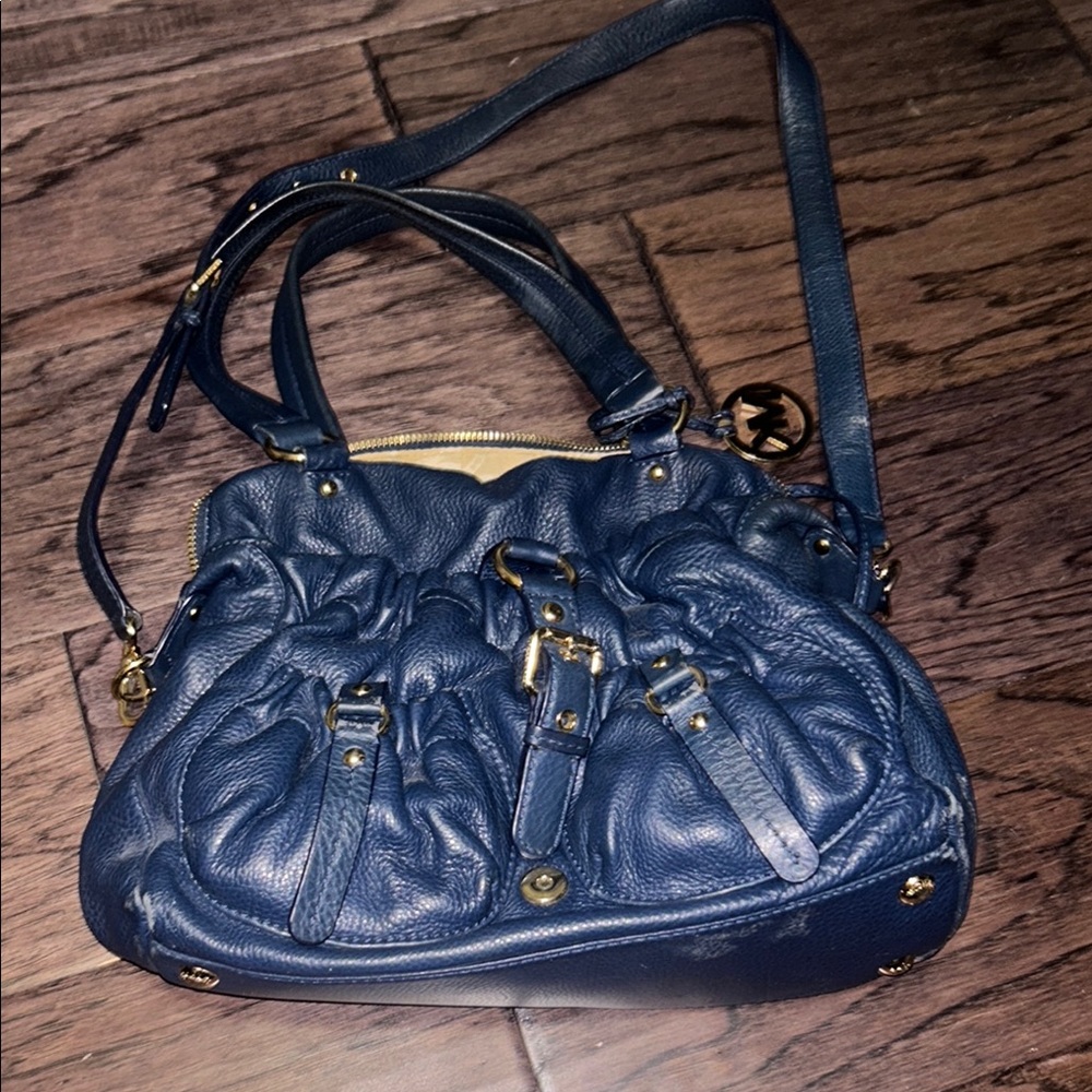 Micheal Kora Elegant Blue Leather Women's Bag Jennings